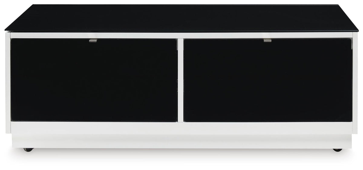 Gardoni Coffee Table in White/Black, front view