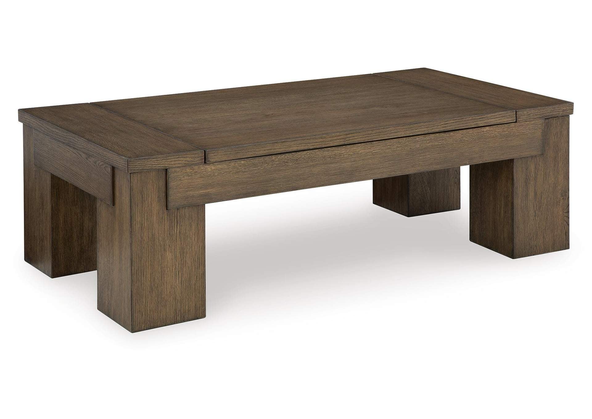 Rosswain Coffee Table with 2 End Tables angled view