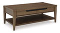 Roanhowe Coffee Table in Brown, closed view