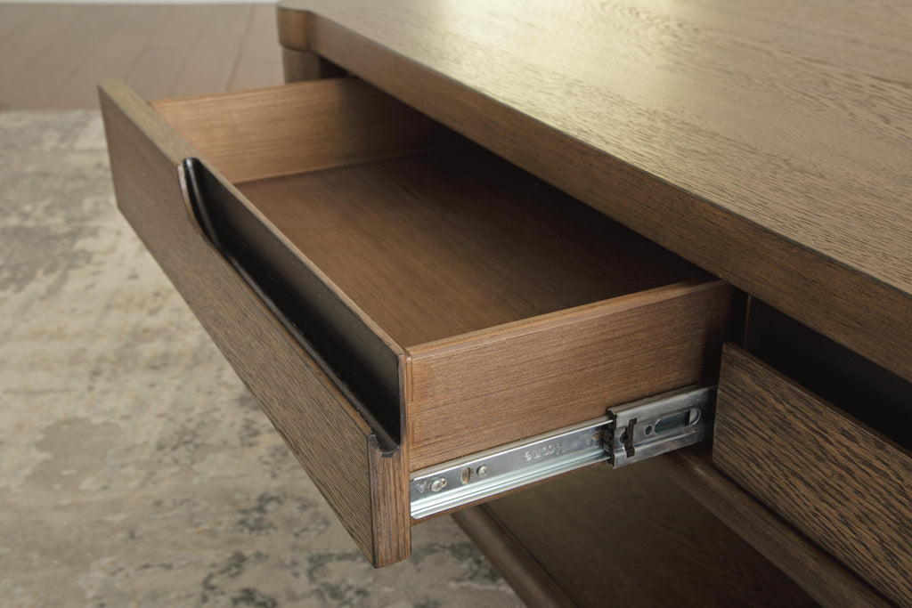 Roanhowe Coffee Table in Brown, detail view