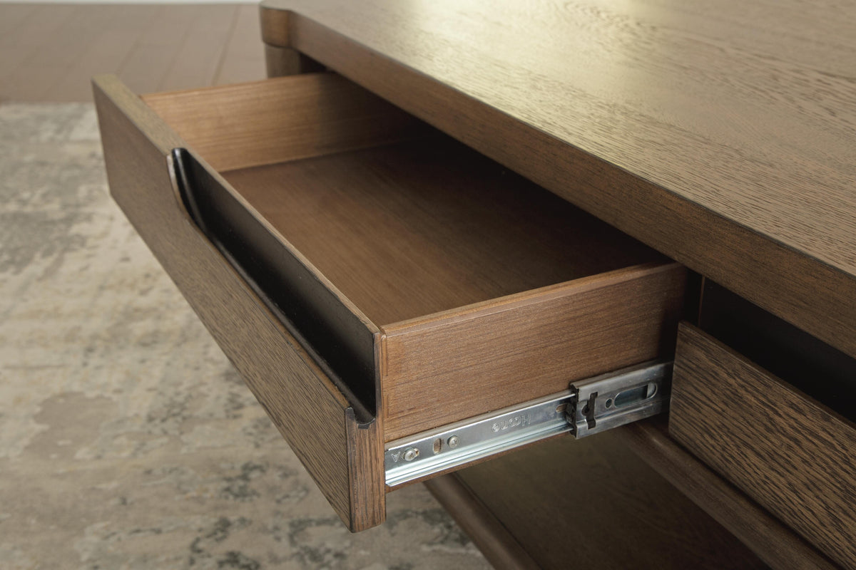 Roanhowe Coffee Table in Brown, detail view