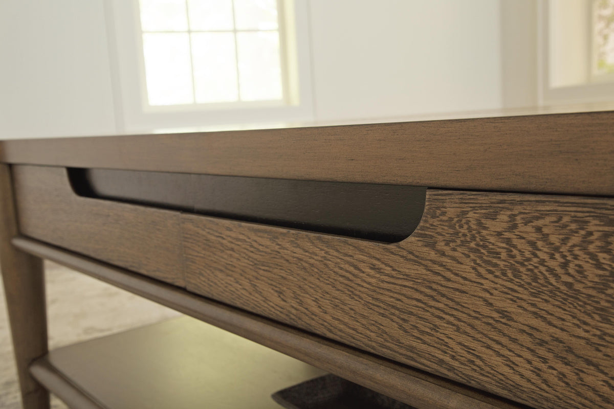 Roanhowe Coffee Table in Brown, detail view
