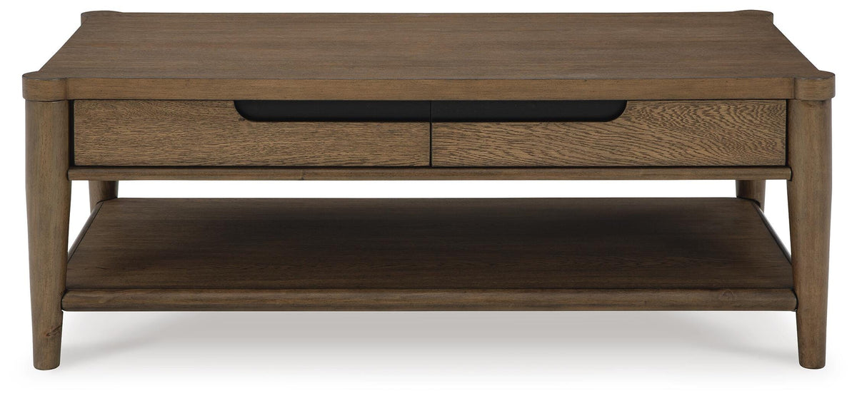 Roanhowe Coffee Table in Brown, front view