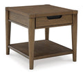 Roanhowe End Table in Brown, closed view