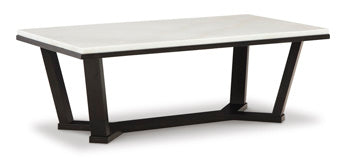 Fostead Coffee Table in White/Espresso, angle view