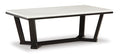 Fostead Coffee Table in White/Espresso, angle view