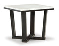 Fostead End Table in White/Espresso, angle view