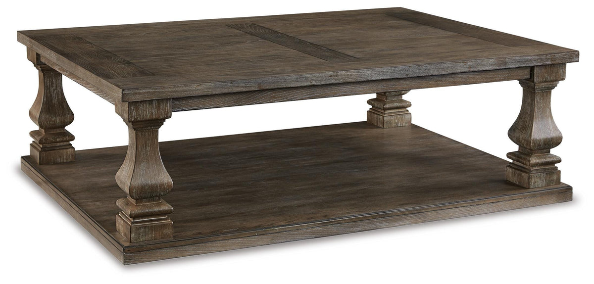 Johnelle Coffee Table in Gray, angle view