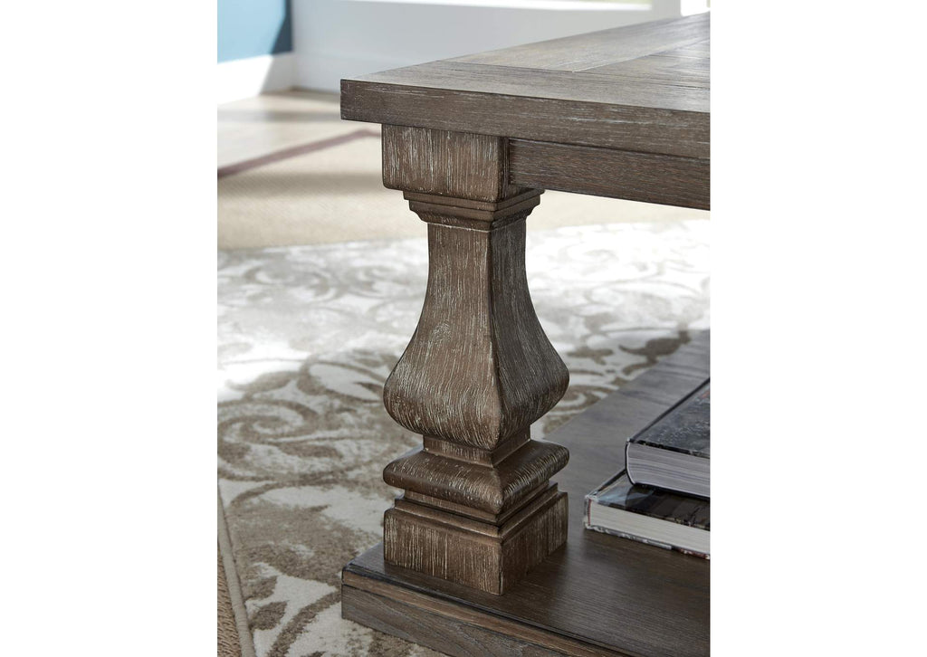 Johnelle Coffee Table with 2 End Tables detail