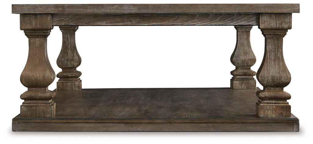 Johnelle Coffee Table in Gray, side view