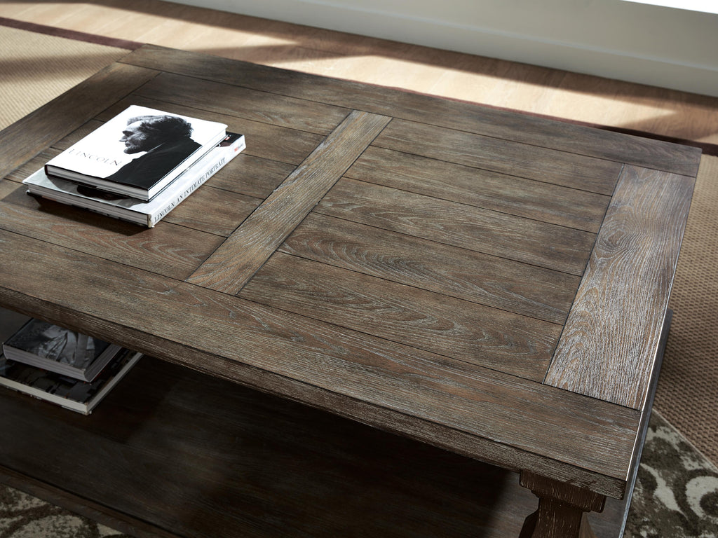 Johnelle Coffee Table in Gray, top view