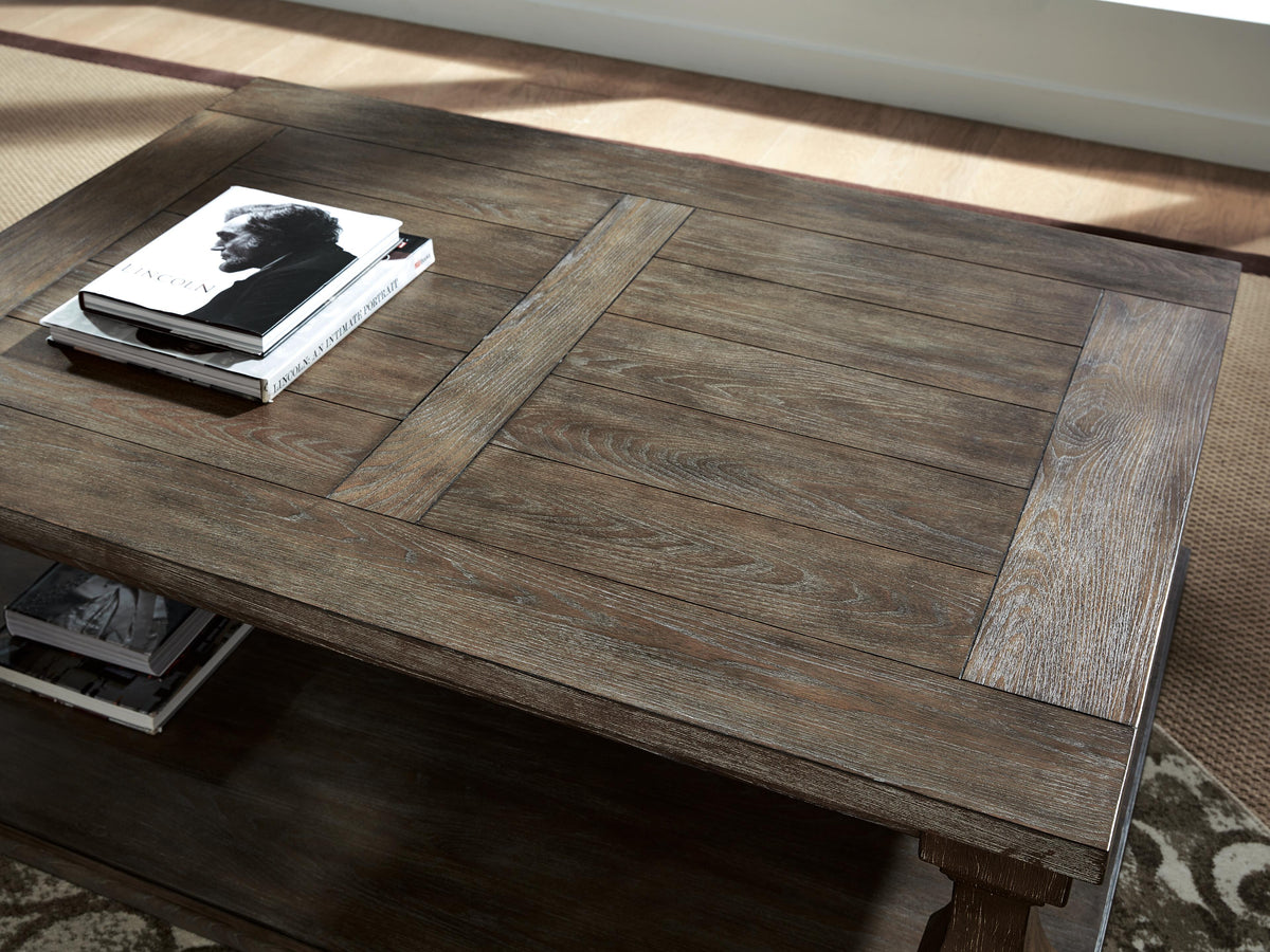 Johnelle Coffee Table in Gray, top view