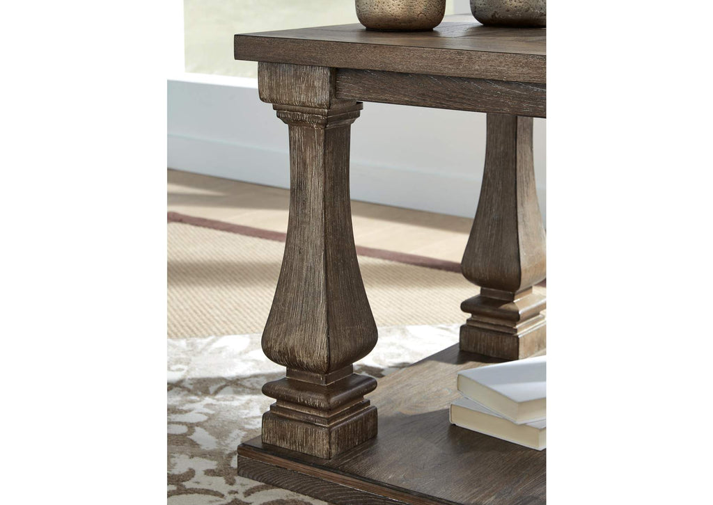 Johnelle Coffee Table with 2 End Tables detail