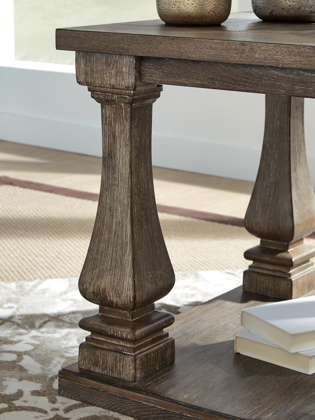 Johnelle End Table in Gray, detail view