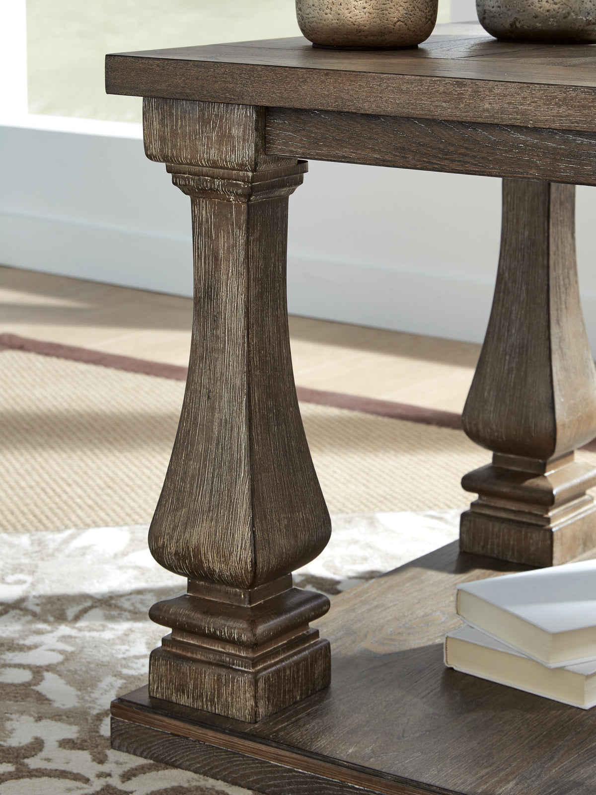 Johnelle End Table in Gray, detail view