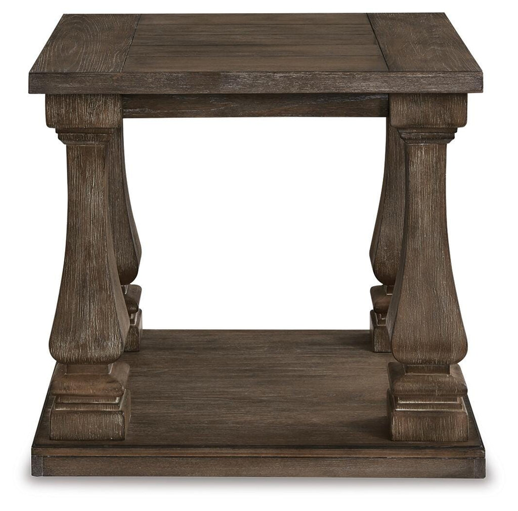 Johnelle End Table in Gray, front view