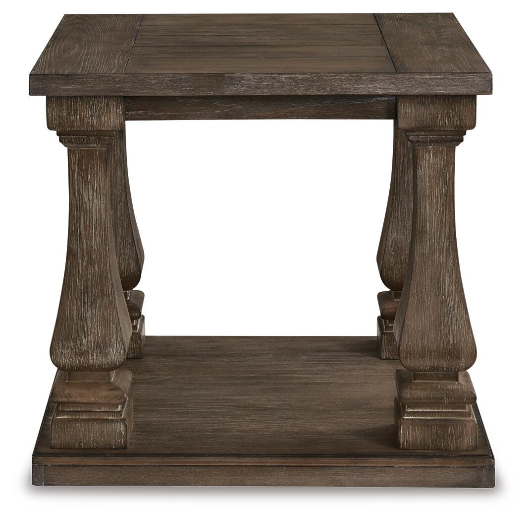 Johnelle End Table in Gray, front view