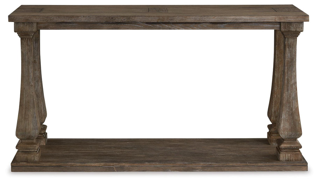 Johnelle Sofa Table in Gray, front view