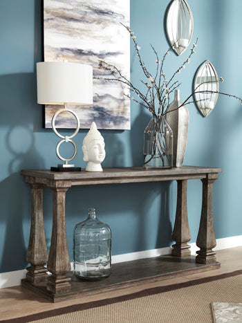Johnelle Sofa Table in Gray