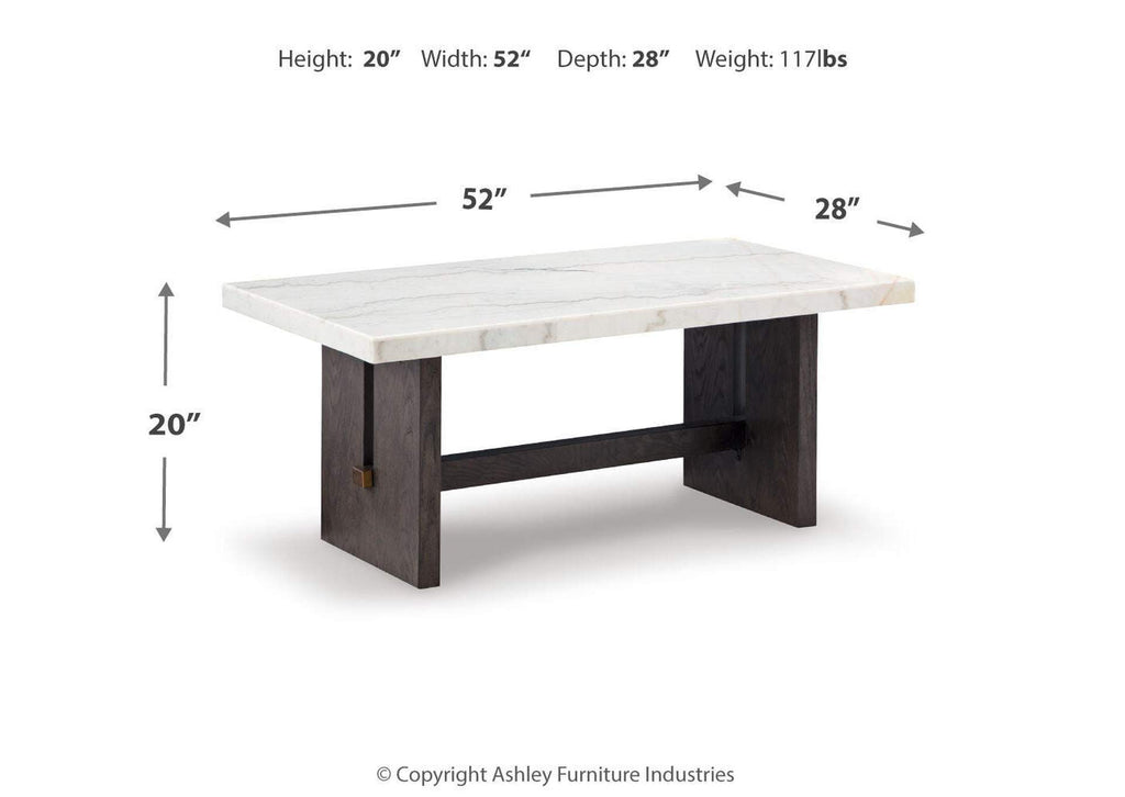 Burkhaus Coffee Table with 2 End Tables dimensions