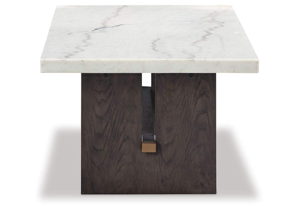 Burkhaus Coffee Table with 2 End Tables side view
