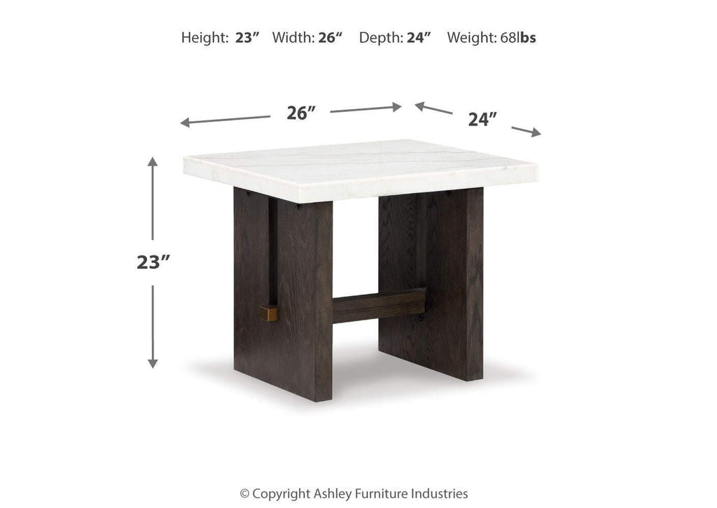 Burkhaus Coffee Table with 2 End Tables dimensions