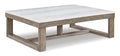 Loyaska Coffee Table in Brown/Ivory, angle view