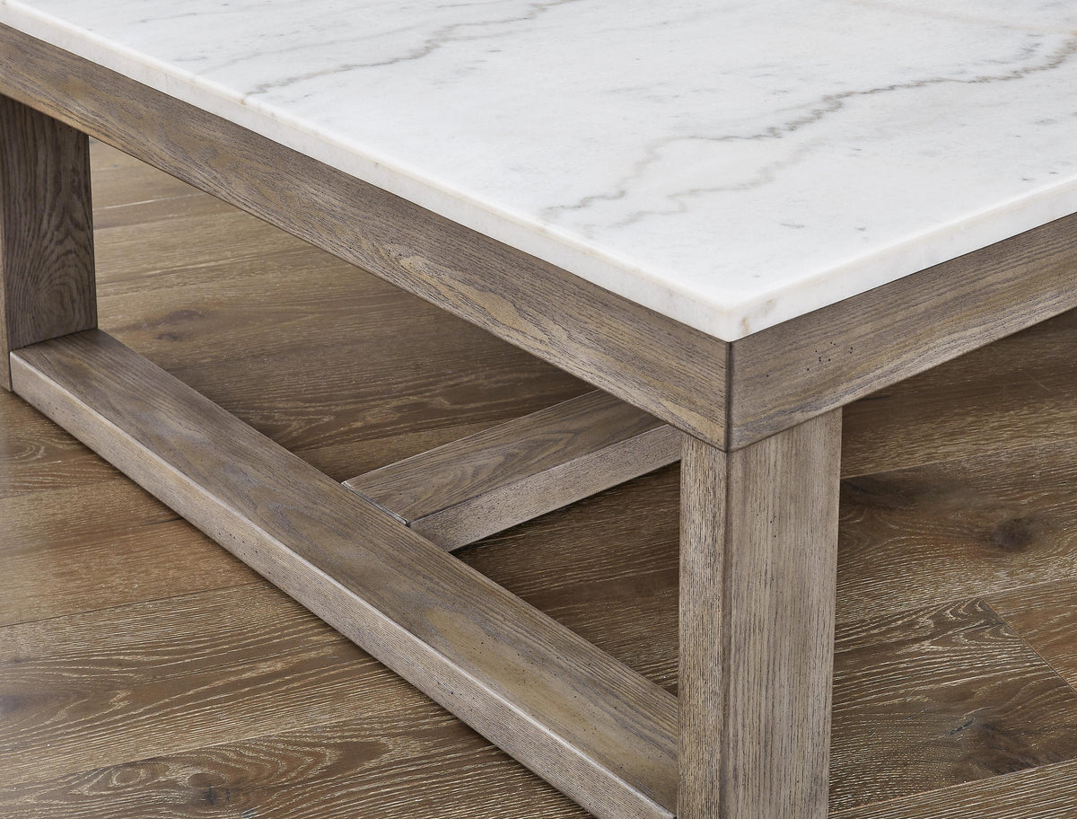 Loyaska Coffee Table in Brown/Ivory, detail view
