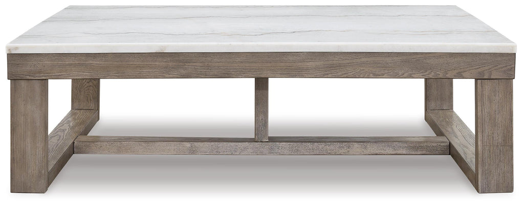 Loyaska Coffee Table in Brown/Ivory, front view