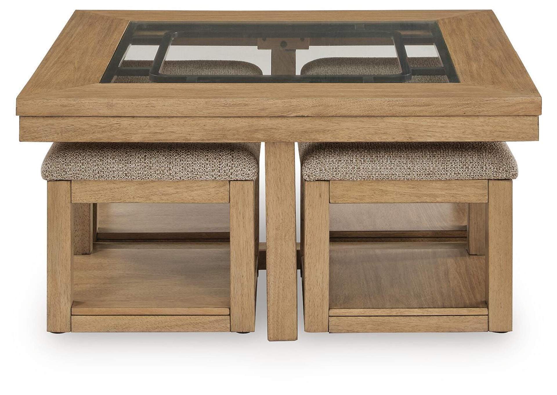 Wittenmyer Coffee Table with 4 Stools (Set of 5)