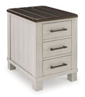 Darborn Chairside End Table in Gray/Brown, closed view