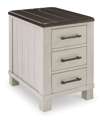 Darborn Chairside End Table in Gray/Brown, closed view