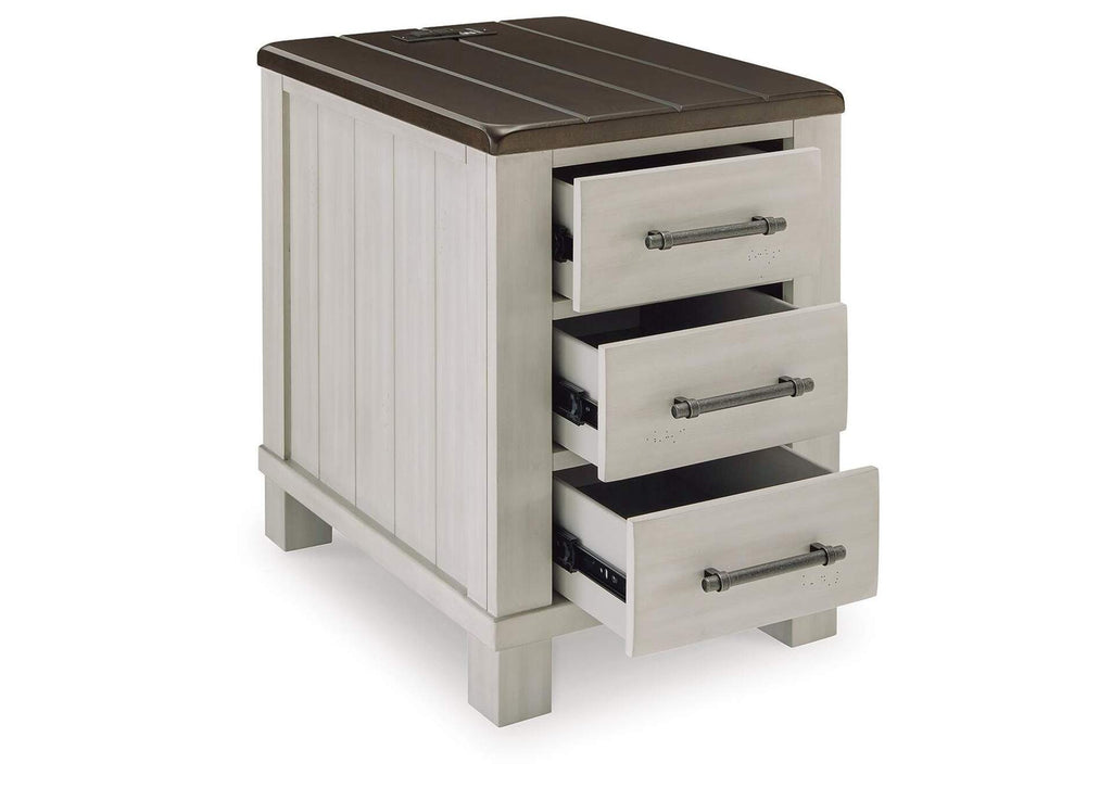 Darborn Coffee Table with 1 End Table angled view