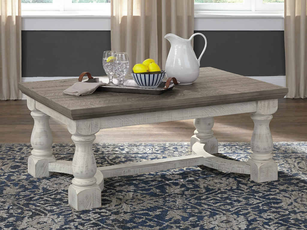 Havalance Coffee Table in Gray/White, lifestyle view