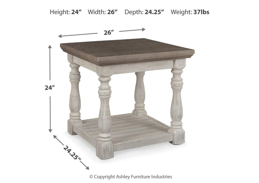 Havalance Coffee Table with 2 End Tables dimensions