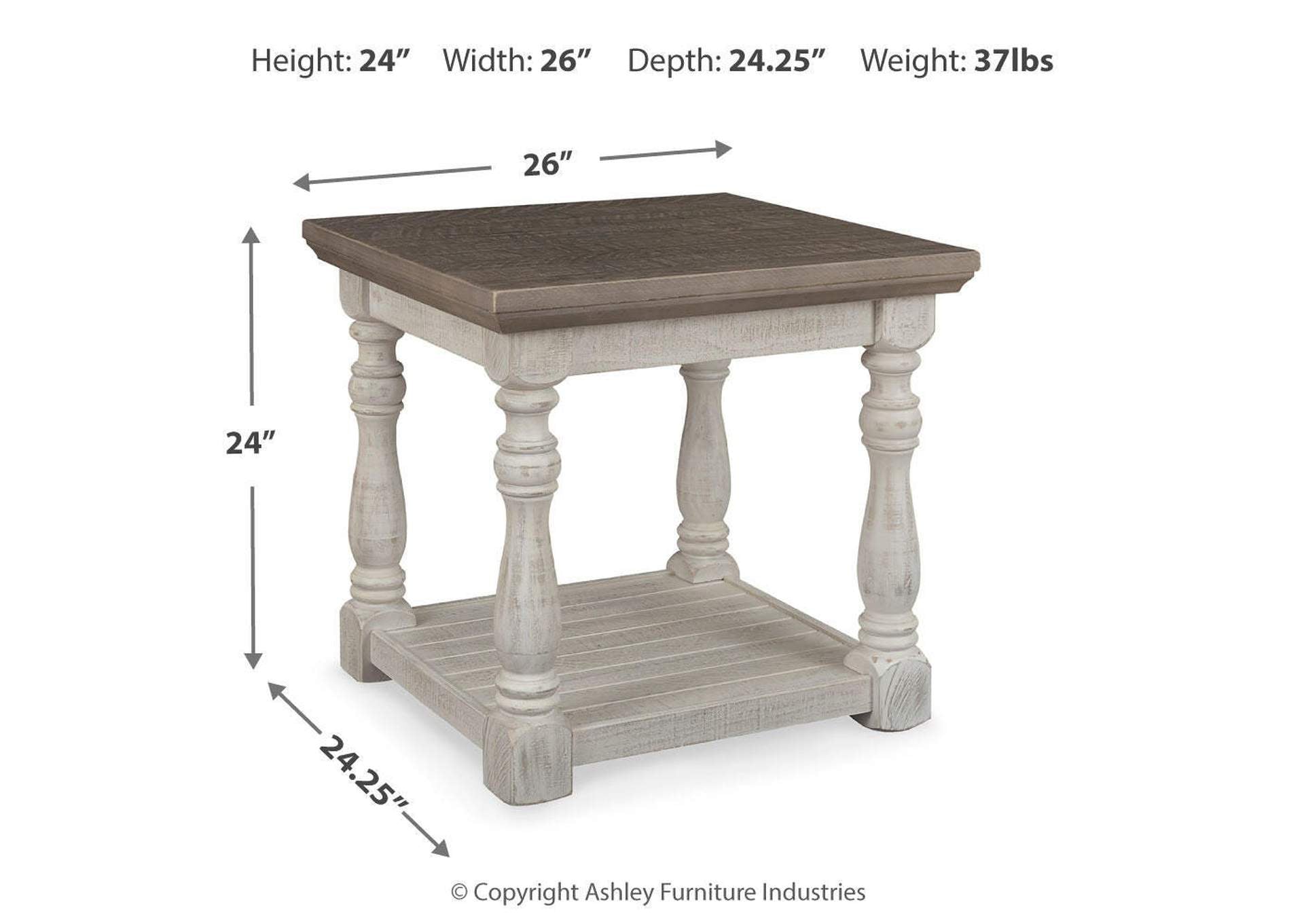 Havalance 2 End Tables dimensions