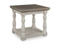 Havalance End Table in Gray/White