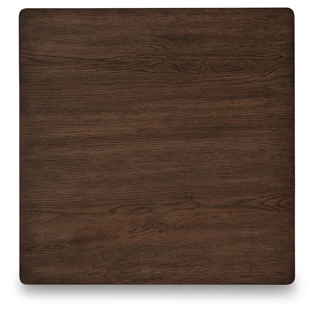 Hannodream End Table in Warm Brown, top view