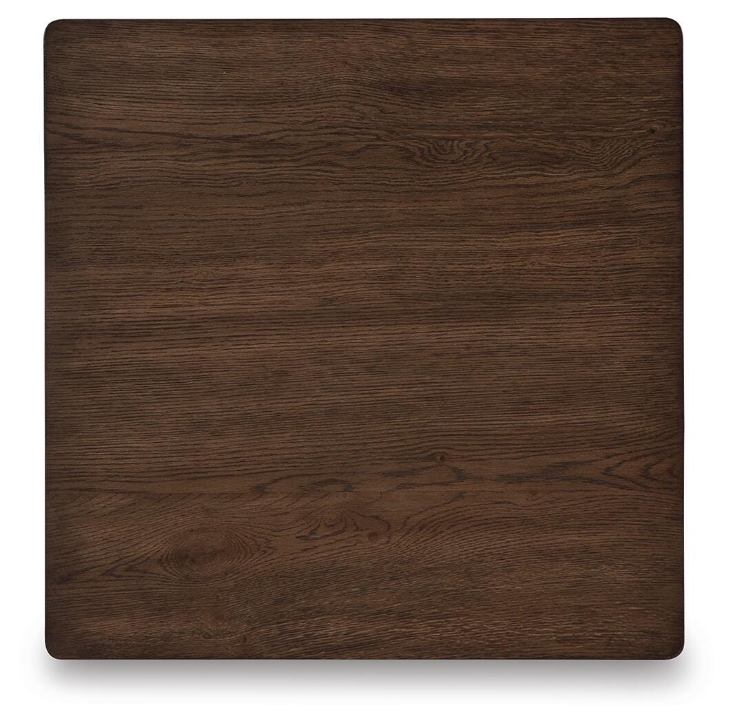 Hannodream End Table in Warm Brown, top view