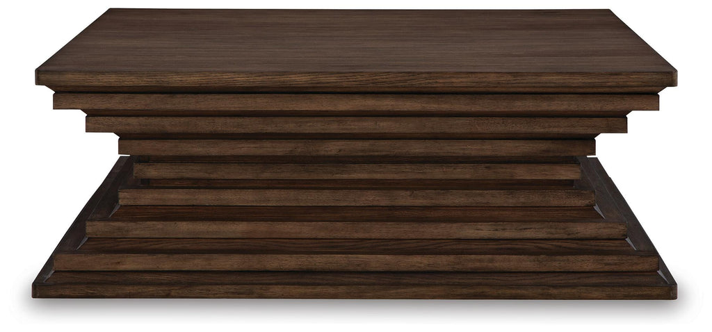 Hannodream Coffee Table in Warm Brown, front view