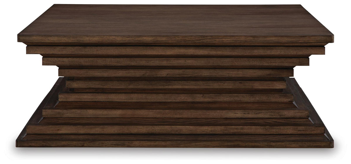 Hannodream Coffee Table in Warm Brown, front view