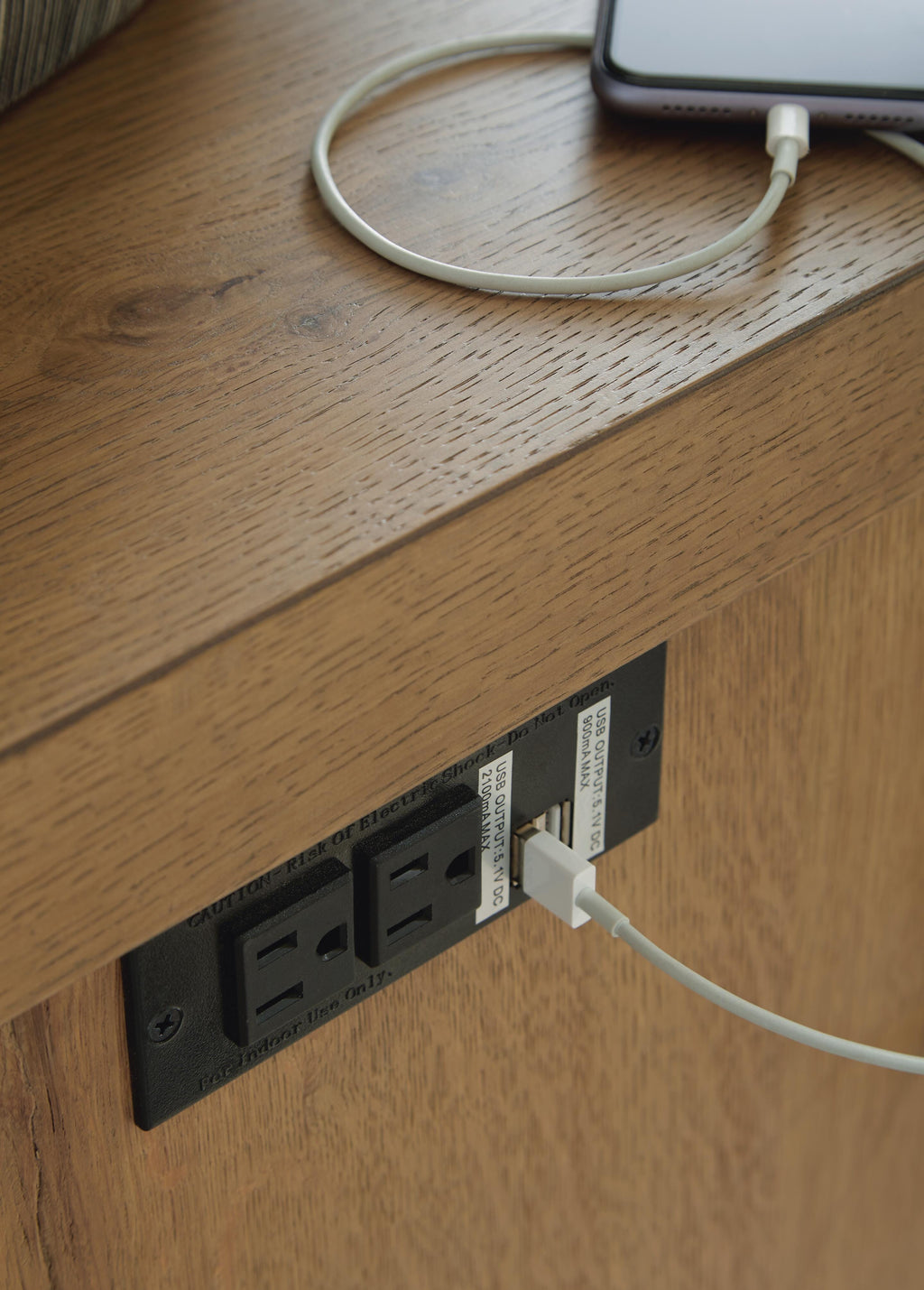 Brinstead Chairside End Table in Light Brown, detail view