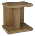 Brinstead Chairside End Table in Light Brown, angle view