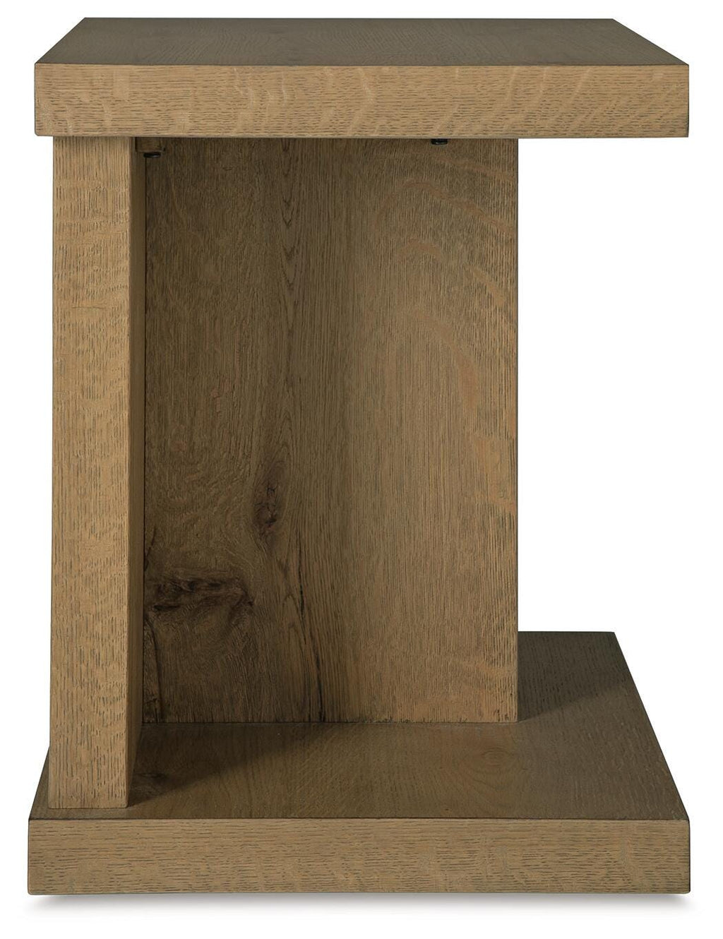 Brinstead Chairside End Table in Light Brown, side view