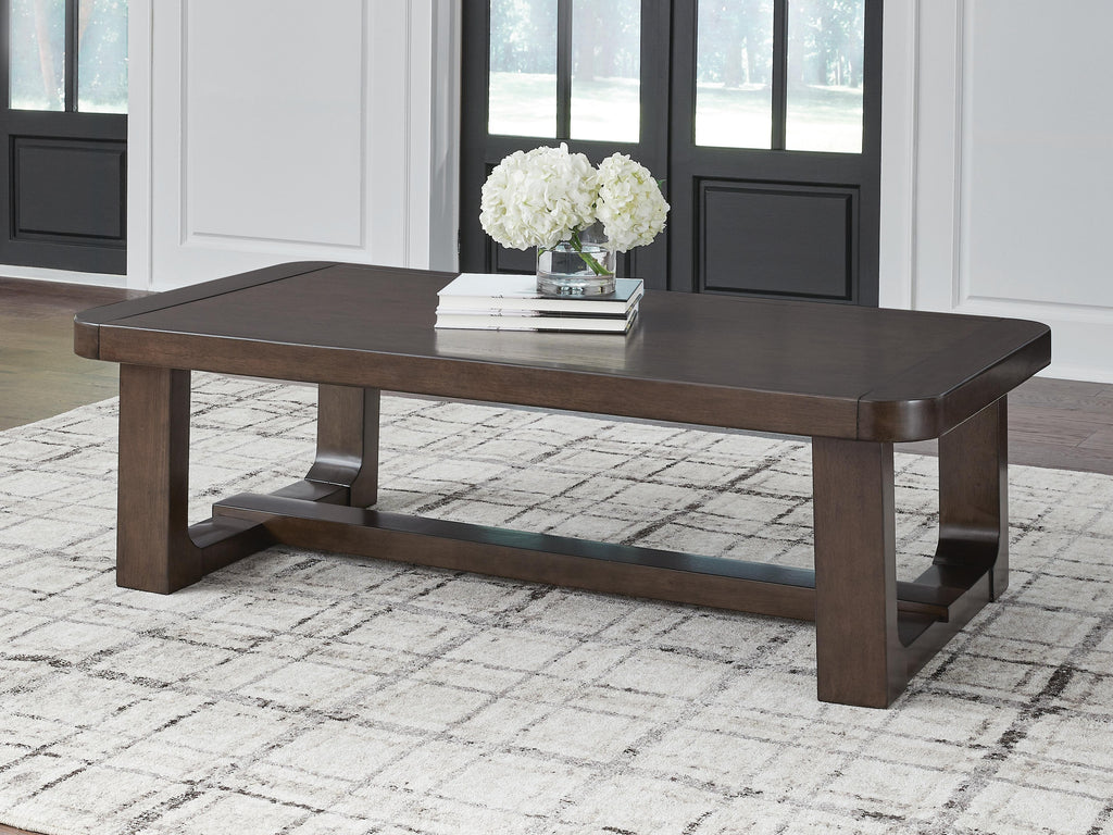 Breckington Coffee Table in Dark Brown, lifestyle view