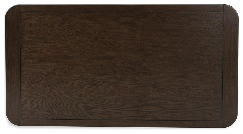 Breckington Coffee Table in Dark Brown, top view
