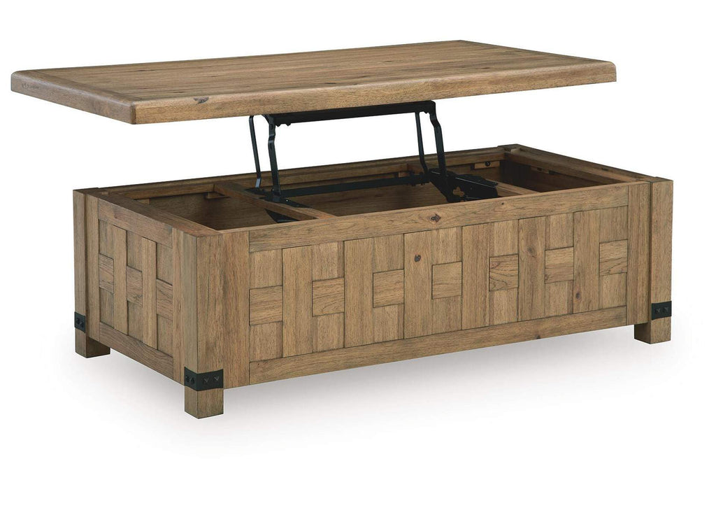 Ridgester Lift-Top Coffee Table angled view