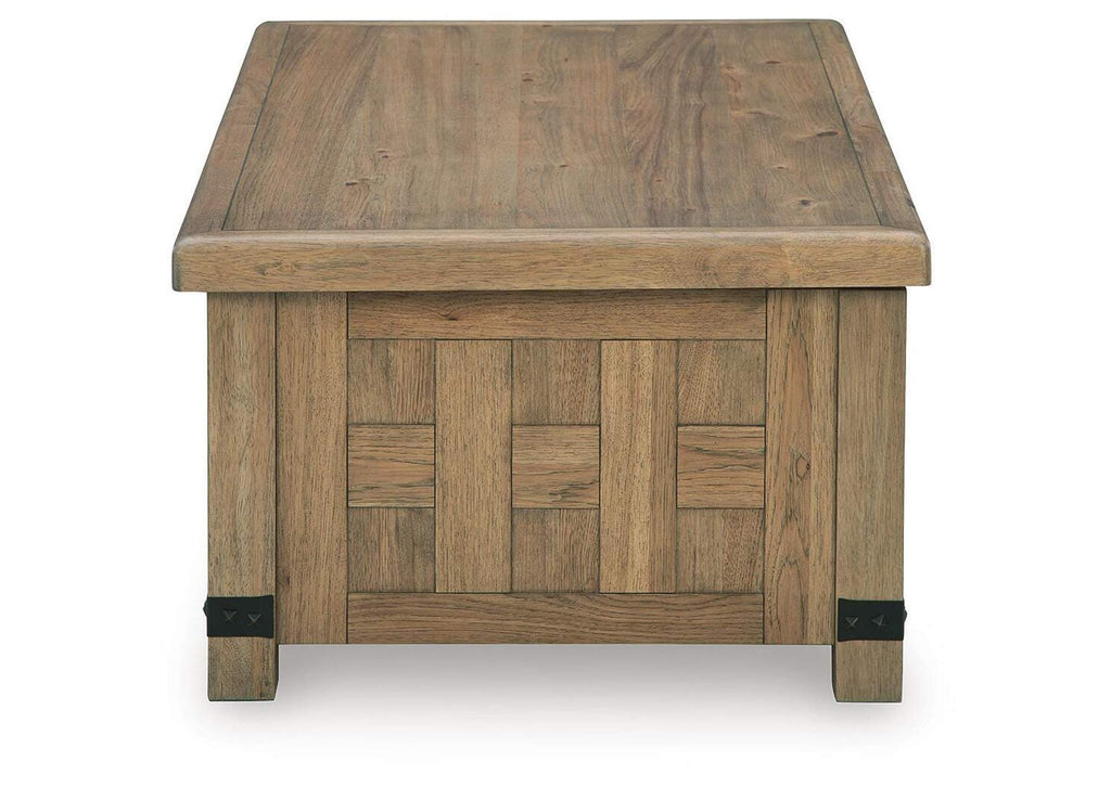 Ridgester Lift-Top Coffee Table side view