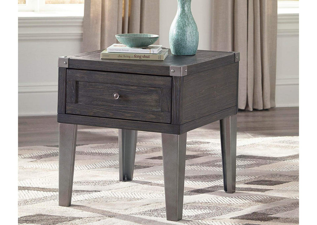 Todoe End Table with USB Ports & Outlets room view
