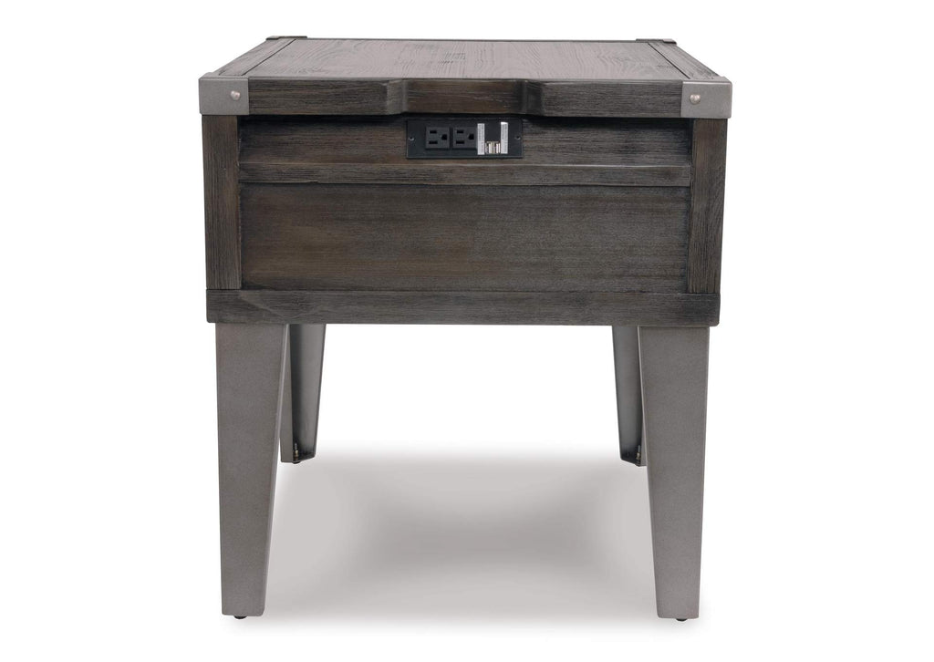 Todoe End Table with USB Ports & Outlets